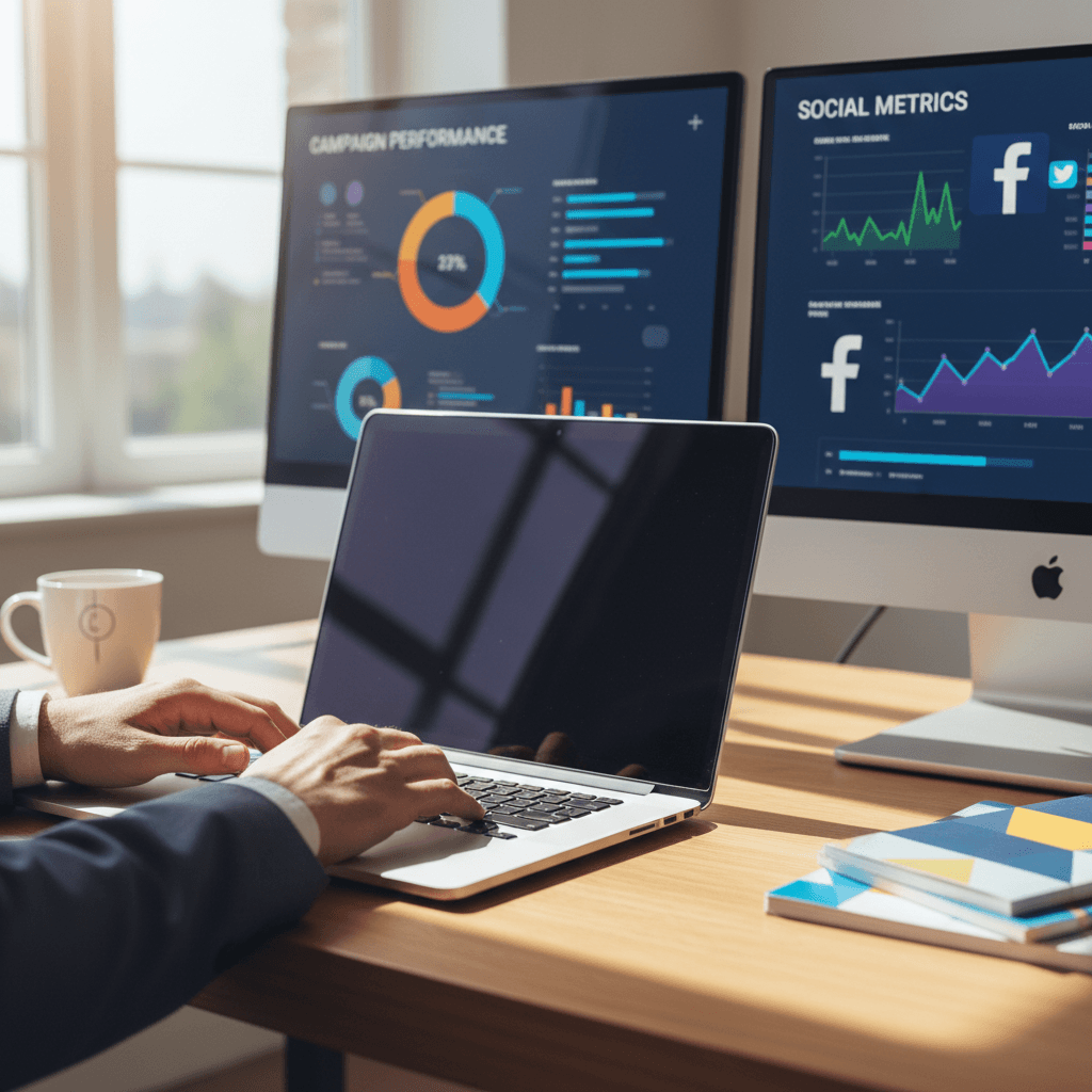 Performance marketing specialist reviewing campaign analytics